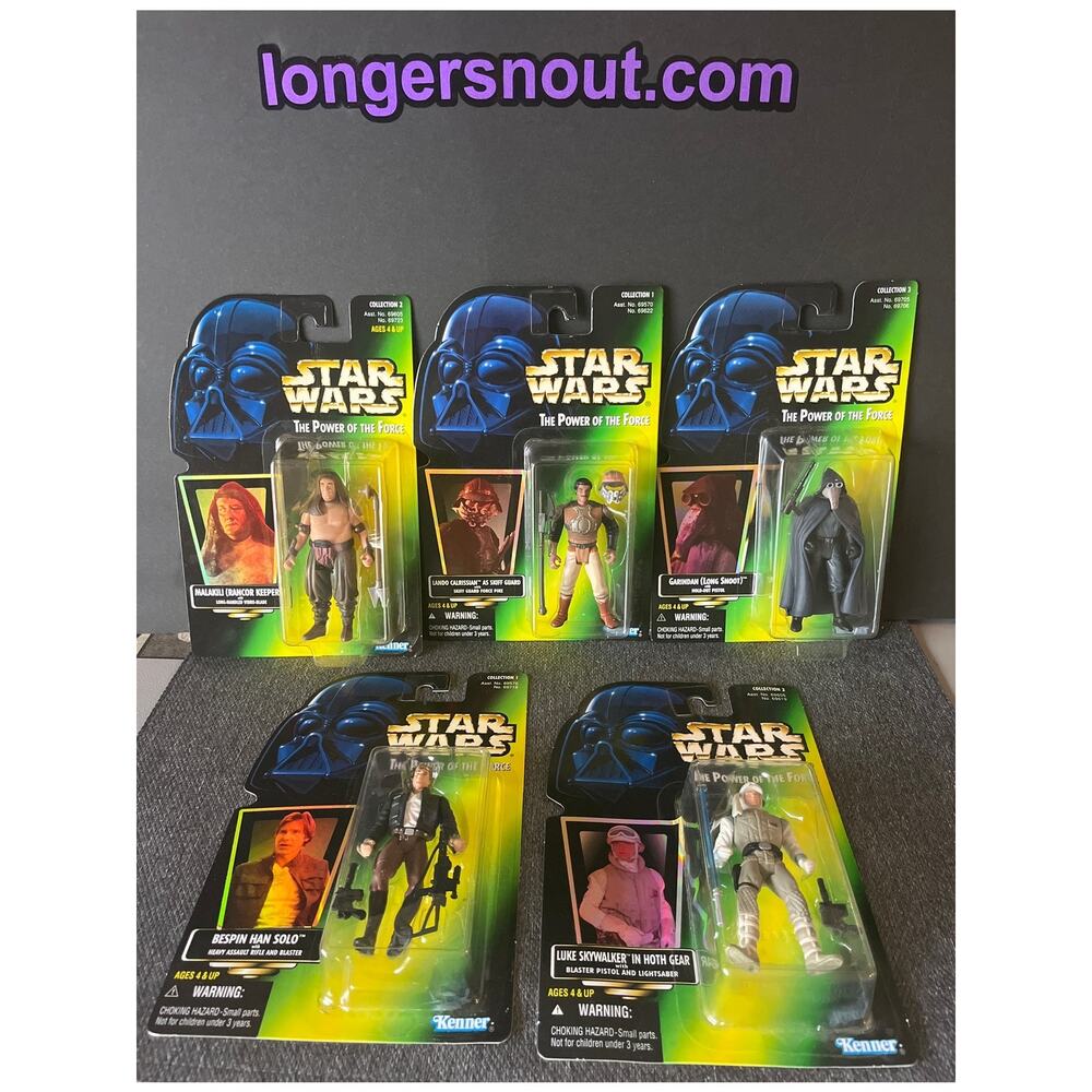 Star Wars - Power of the Force (POTF): LOT of 5 boxed-figures.